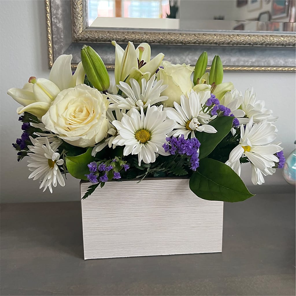 Beyond Blue Box Bouquet – Joya Flowers, Central Islip NY