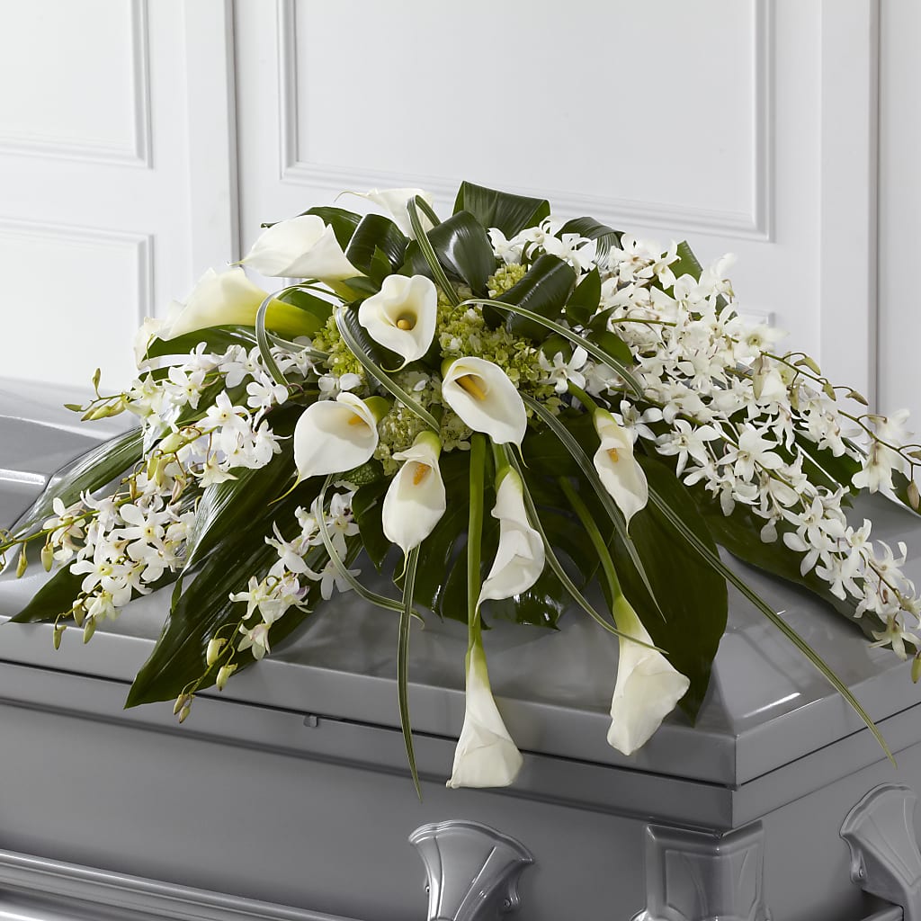 Angel Wings Casket Spray – Joya Flowers, Central Islip NY