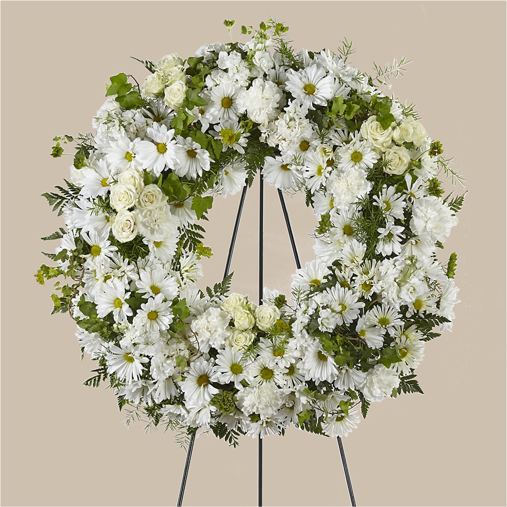 Faithful Wishes Wreath – Joya Flowers, Central Islip NY