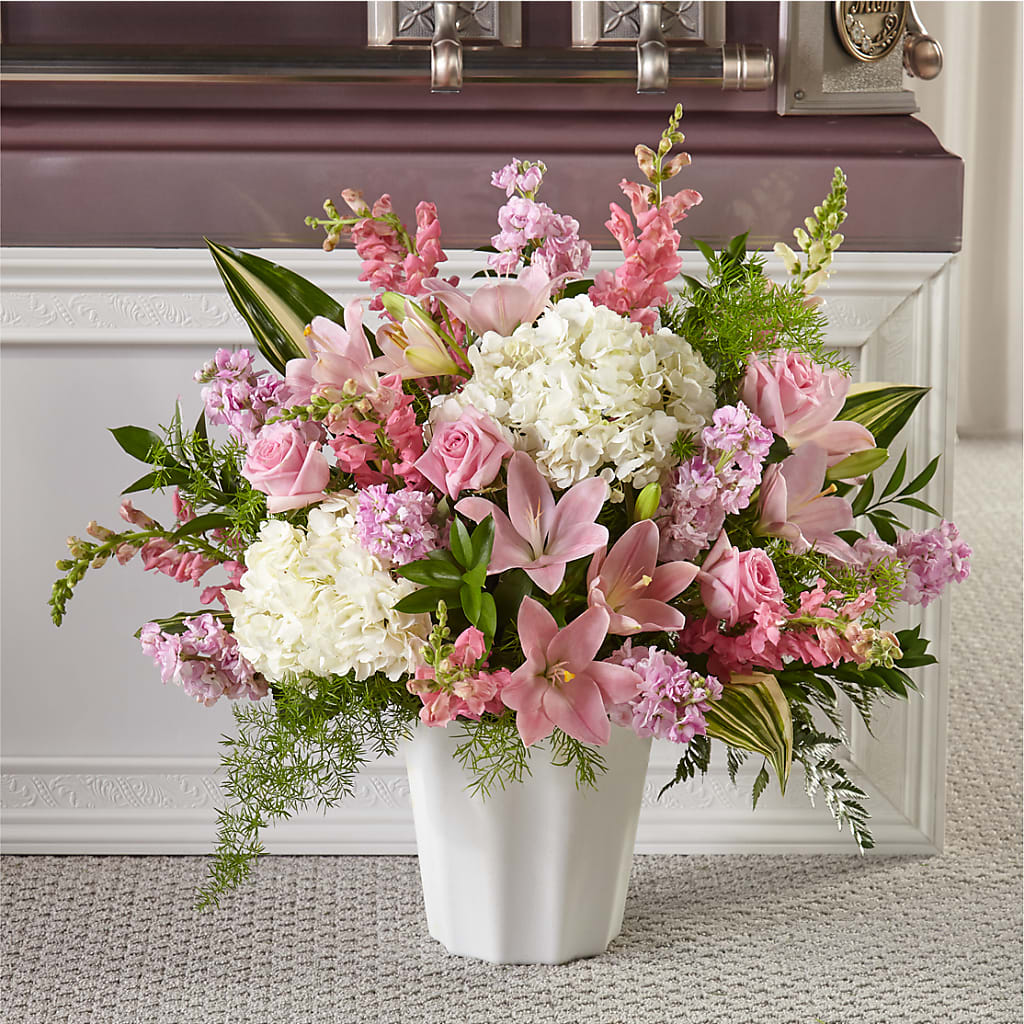 Simply Serene Floor Basket – Joya Flowers, Central Islip NY