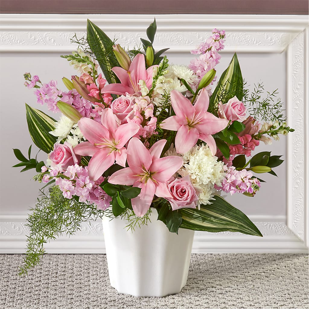 Simply Serene Floor Basket – Joya Flowers, Central Islip NY