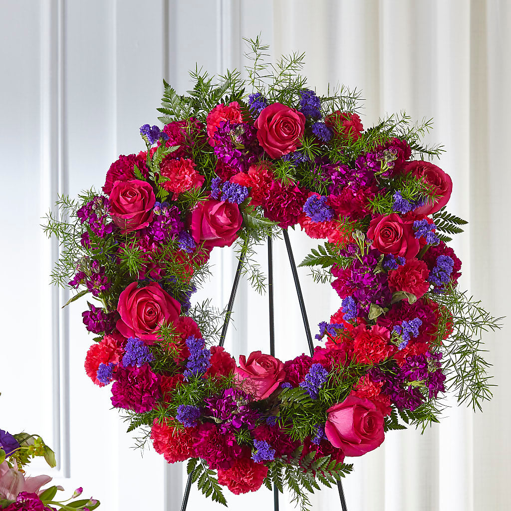 Calming Colors Wreath – Joya Flowers, Central Islip NY