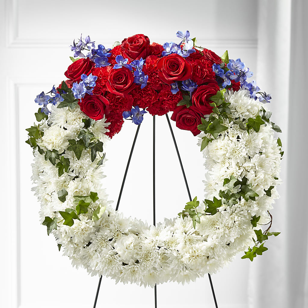 Patriotic Passion Wreath – Joya Flowers, Central Islip NY