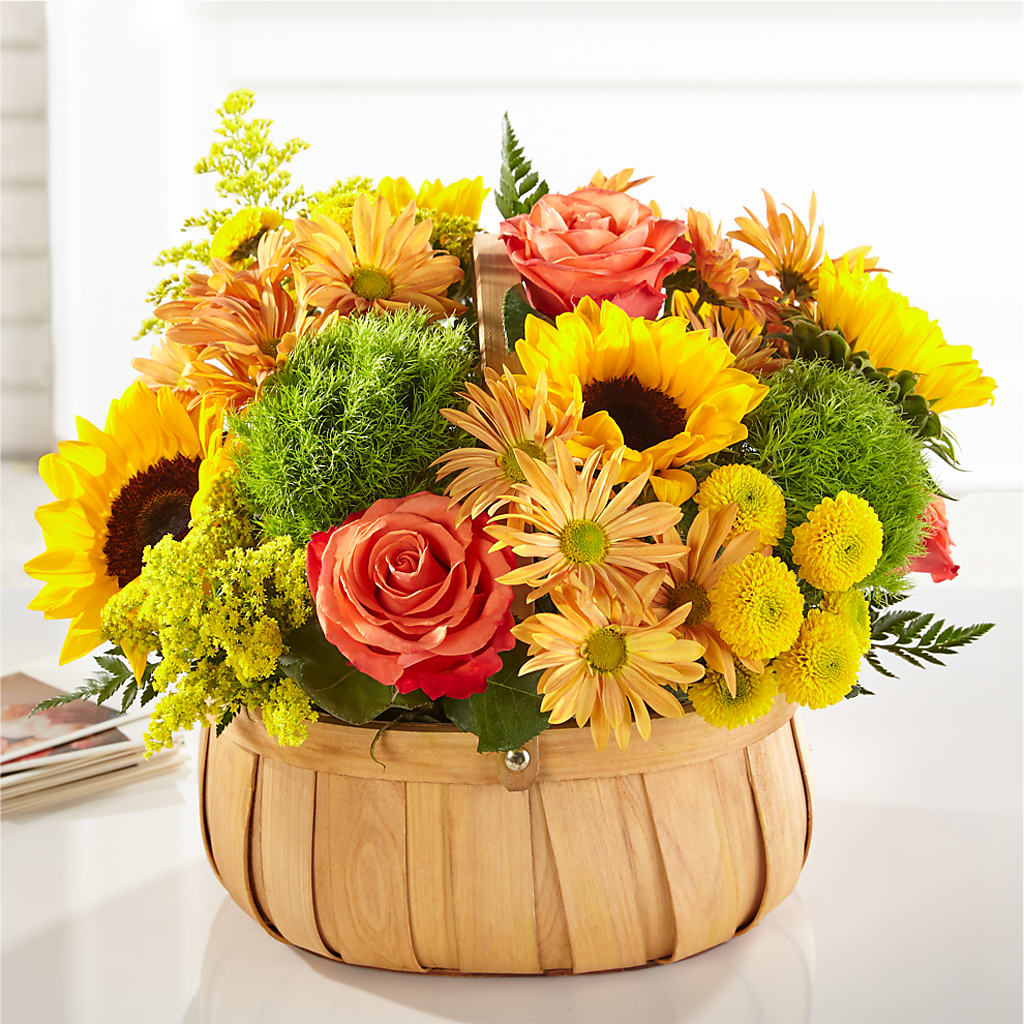 Harvest Sunflower Basket – Joya Flowers, Central Islip NY