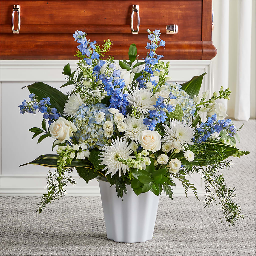 Everlasting Memories Floor Basket – Joya Flowers, Central Islip NY