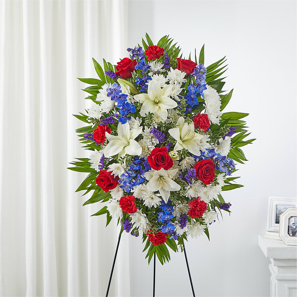 Cherished Service Standing Spray – Joya Flowers, Central Islip NY