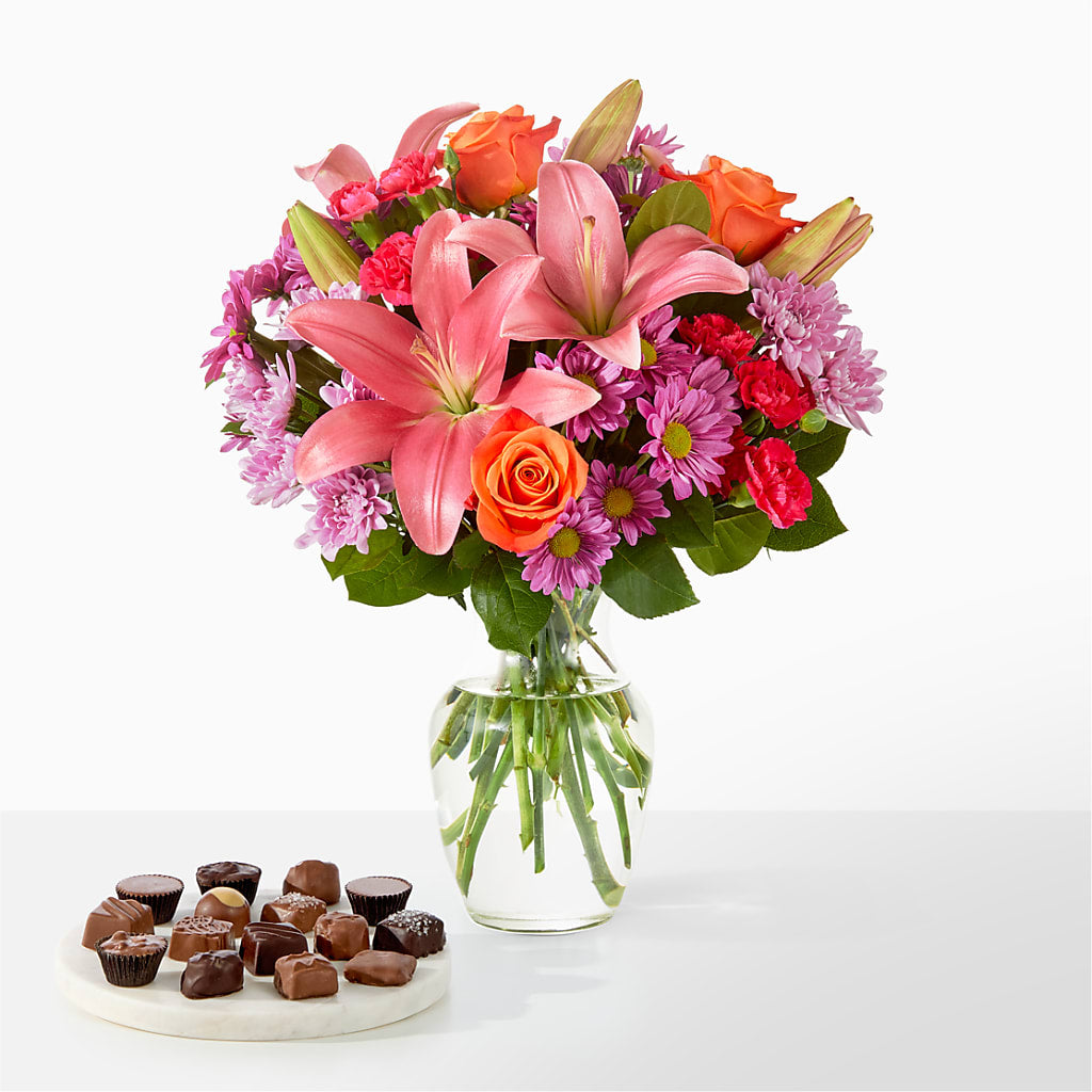 One and Only Bouquet and Chocolate Bundle – Joya Flowers, Central Islip NY