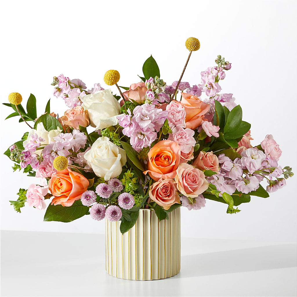 French Market Bouquet with Ivory Vase – Joya Flowers, Central Islip NY