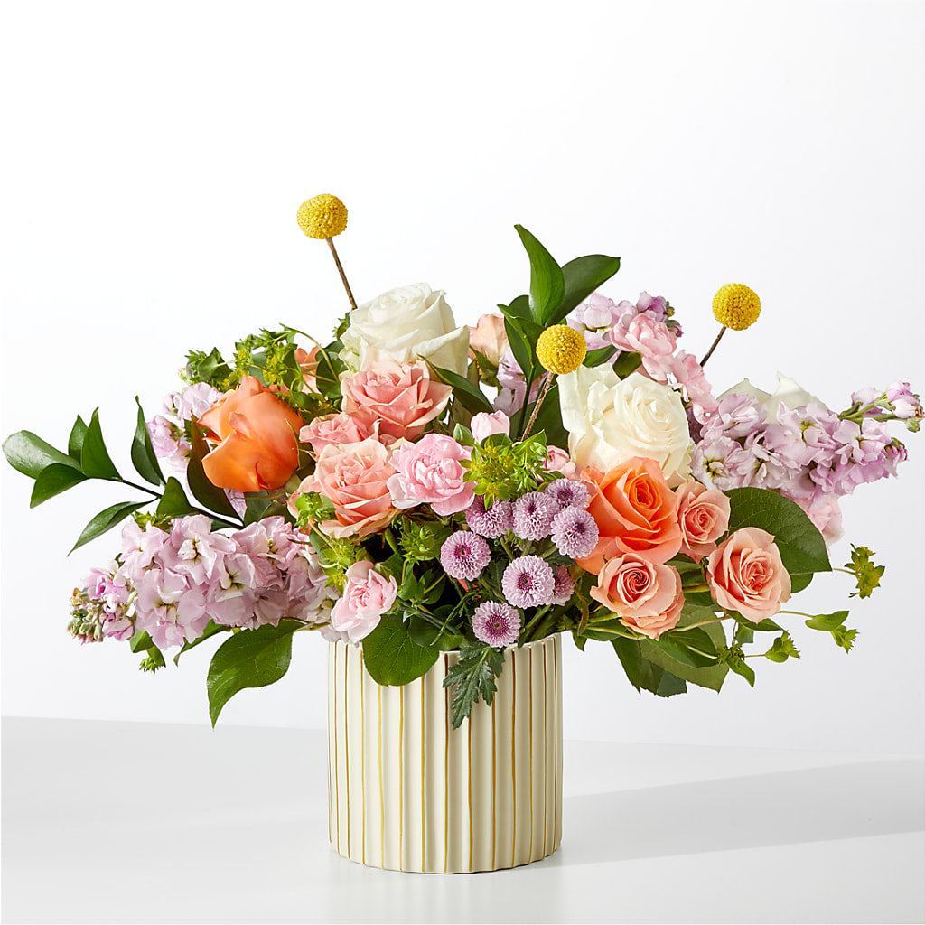 French Market Bouquet with Ivory Vase – Joya Flowers, Central Islip NY
