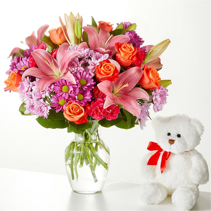 One and Only Bouquet and Bear Bundle –  Joya Flowers, Central Islip NY