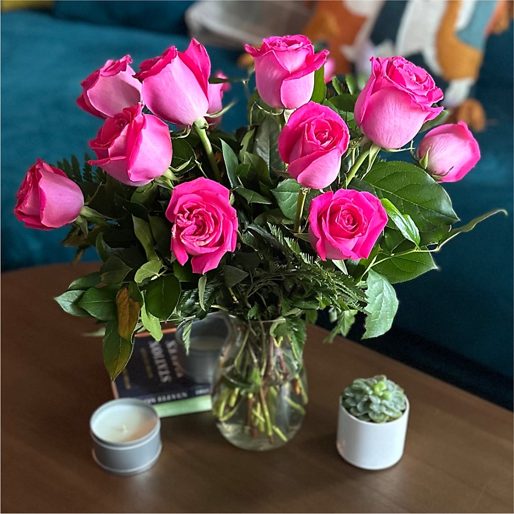 Long Stem Pink Rose Bouquet –  Joya Flowers, Central Islip NY