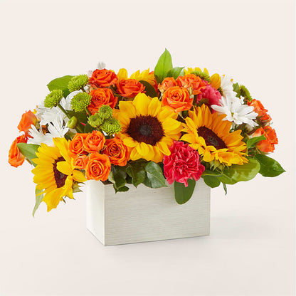 Sun-drenched Blooms Box Bouquet –  Joya Flowers, Central Islip NY