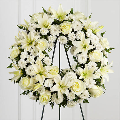 Treasured Tribute Wreath –  Joya Flowers, Central Islip NY