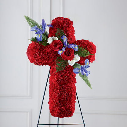 Faithful Hero Floral Cross –  Joya Flowers, Central Islip NY
