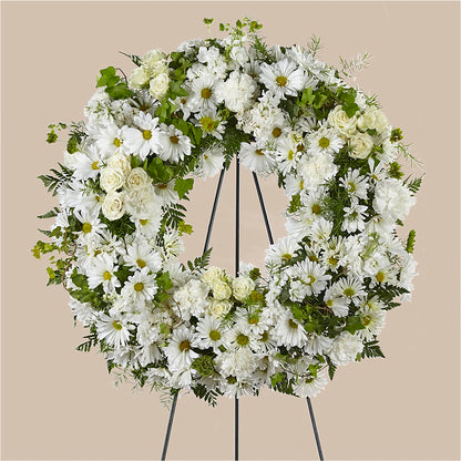 Faithful Wishes Wreath –  Joya Flowers, Central Islip NY