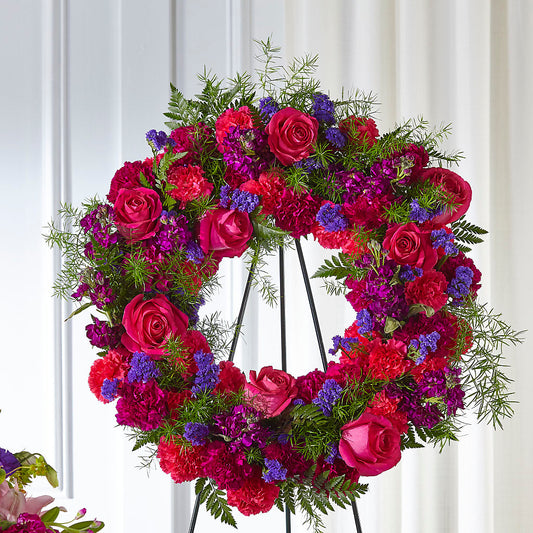 Calming Colors Wreath –  Joya Flowers, Central Islip NY