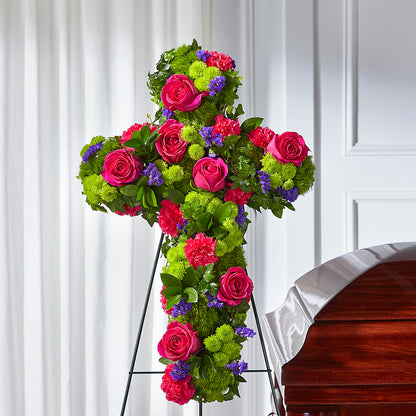 Tribute Rose Floral Cross –  Joya Flowers, Central Islip NY