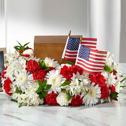 Spirit of Patriotism Cremation Adornment –  Joya Flowers, Central Islip NY
