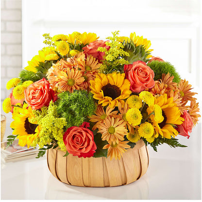 Harvest Sunflower Basket –  Joya Flowers, Central Islip NY